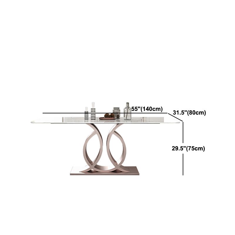 Nordic Glam Rectangle Sintered Stone Dining Table Set 1/4/5/6/7 Pieces Set Clearhalo 'Dining Room Sets' 'Dining Tables & Seating' 'dining_room_set' 'furn' 'furn_dining_room_set' 'Furniture' 'furniture_dining_room_set' 'Kitchen & Dining Furniture' 1200x1200_e45e71bc-62d8-4aa3-bc35-be42d0e976bc