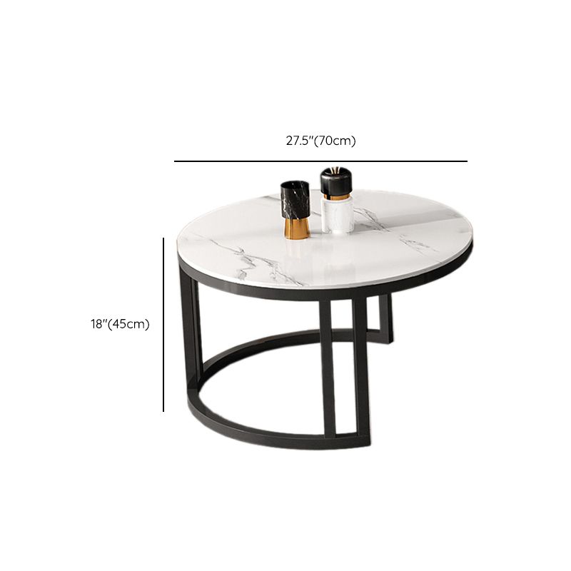 Oval Coffee Table Slate Nesting Coffee Table Set with Black Legs Clearhalo 'Coffee & Accent Tables' 'Coffee Tables' 'coffee_tables' 'furn' 'furn_coffee_tables' 'Furniture' 'Living Room Furniture' 1200x1200_e45ece29-80ad-47cd-914d-7589147b8869
