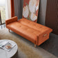 Contemporary Tufted Square Arm Living Room Faux Leather with Storage Seating
