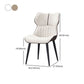 Contemporary Arm Dining Chairs Leather Curved Parsons Chair for Brasserie