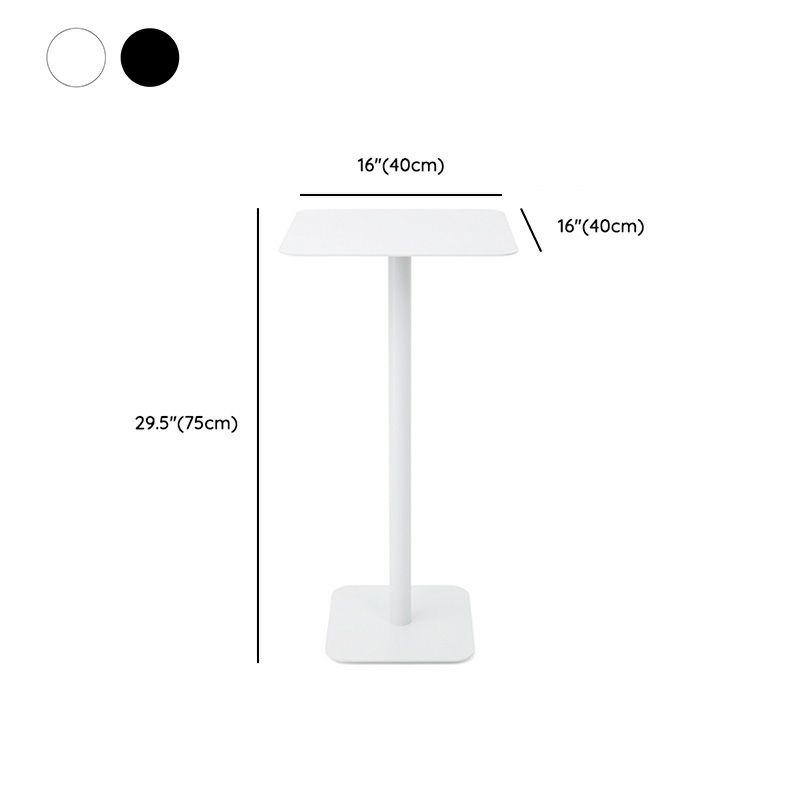 Mid-Century Round Corner Table Metal Pedestal Sofa Side End Table