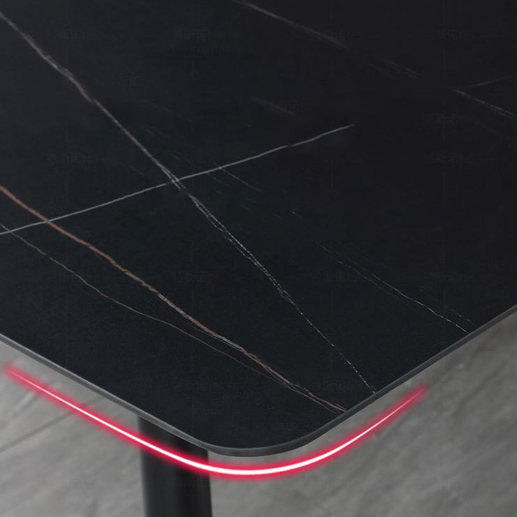 Glam Style Sintered Stone Dining Table with Rectangle Shape Standard Height Table for Home Use Clearhalo 'Dining Room Sets' 'Dining Tables & Seating' 'dining_room_set' 'Furniture' 'furniture_dining_room_set' 'Kitchen & Dining Furniture' 'kitchen&dining_furn' 'kitchen' 1200x1200_e45f574d-3d66-4dc3-9734-4335bcbfe08f