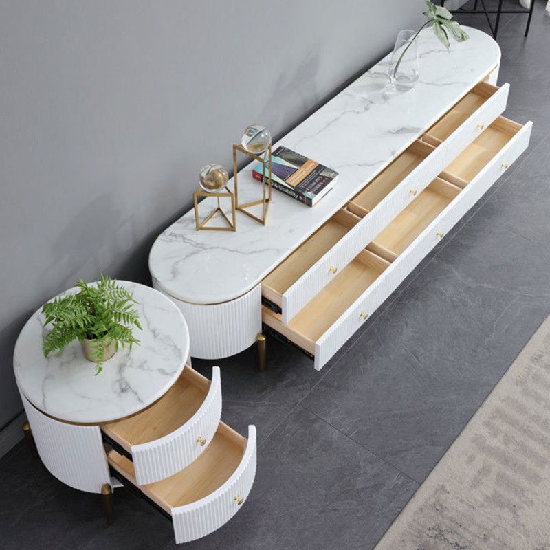 Glam TV Media Stand Enclosed Storage Media Console with 6 Drawers Clearhalo 'furn' 'furn_tv_stands_entertainment_centers' 'Furniture' 'Living Room Furniture' 'TV Stands & Entertainment Centers' 'TV Stands & Media Storage Furniture' 'tv_stands_entertainment_centers' 1200x1200_e45f73d7-6d72-4054-bc51-e5631c9e67a1