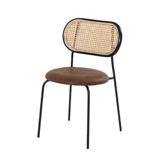 Modern Style Faux Leather Chair Open Back Dining Room Chair for Home Clearhalo 'Dining Chairs' 'Dining Tables & Seating' 'dining_chair' 'furn' 'furn_dining_chair' 'Furniture' 'furniture_dining_chair' 'Kitchen & Dining Furniture' 1200x1200_e46038c3-5441-4131-9133-b9ed18e83ad9