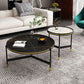 Round Slate 3 Legs Coffee Cocktail Table 2-Piece Coffee Table Set Clearhalo 'Coffee & Accent Tables' 'Coffee Tables' 'coffee_tables' 'furn' 'furn_coffee_tables' 'Furniture' 'Living Room Furniture' 1200x1200_e4607c4b-8e22-476f-9ec9-5d8f3cc6277a