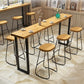 Modern Natural Pub Dining Set 1/2/4/5/7 Pieces Wood and Metal Bar Pub Table Set Clearhalo 'Bar Furniture' 'furn' 'furn_home_bar_bar_sets' 'Furniture' 'Home Bars & Bar Sets' 'home_bar_bar_sets' 'Kitchen & Dining Furniture' 1200x1200_e460ca50-fa69-402d-aa8d-64fa00661554