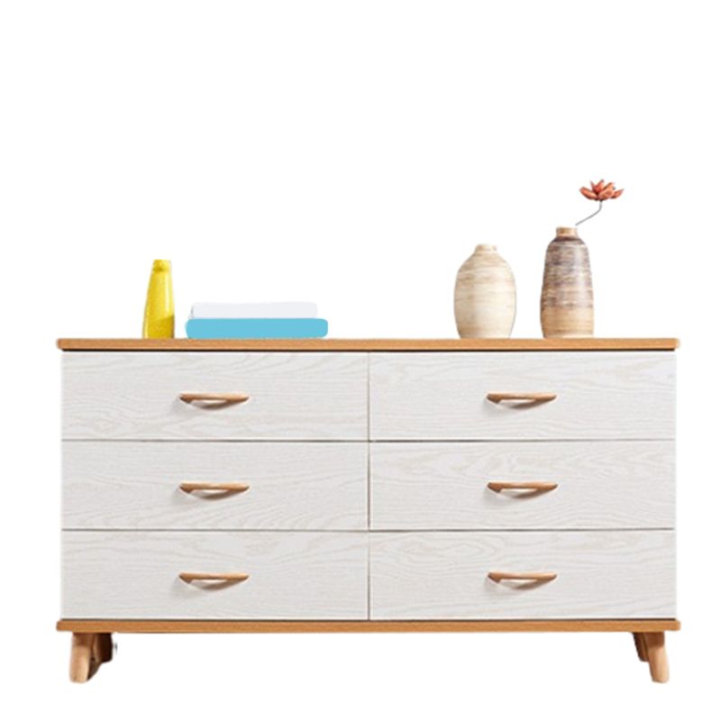 Scratch Resistant Modern Accent Chest with Soft Close Drawers in White