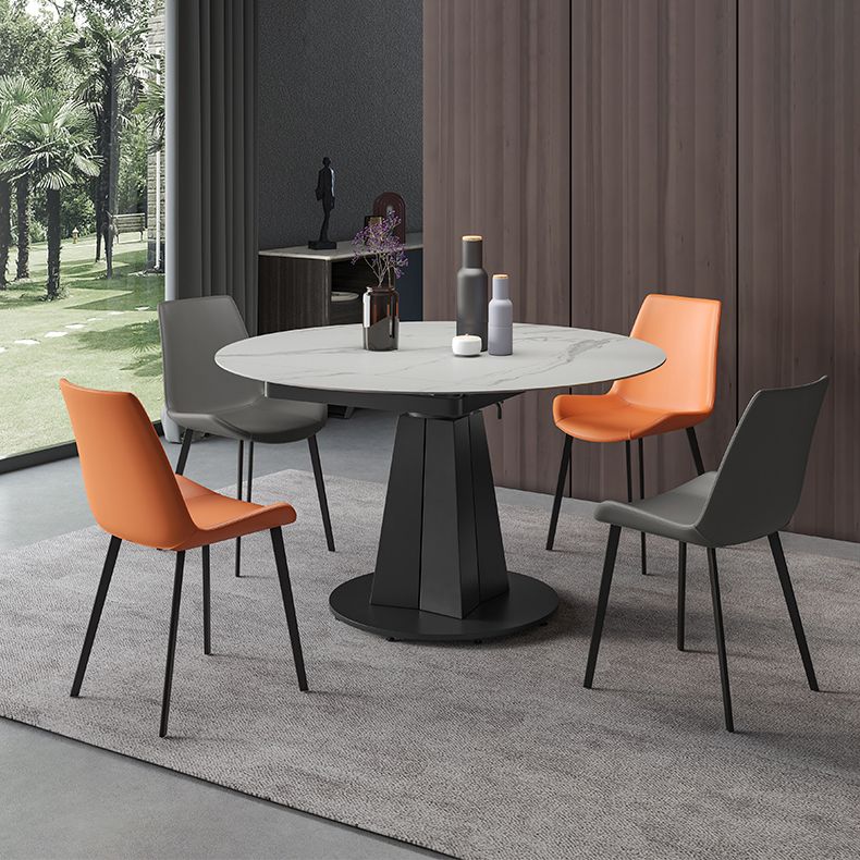 Modern Style 1/4/5/7 Pieces Dining Set Sintered Stone Dining Table Set with Metal Legs Clearhalo 'Dining Room Sets' 'Dining Tables & Seating' 'dining_room_set' 'furn' 'furn_dining_room_set' 'Furniture' 'furniture_dining_room_set' 'Kitchen & Dining Furniture' 'kitchen&dining_furn' 'kitchen' 1200x1200_e46699b1-7998-427a-9a5e-dc8714eb32f9