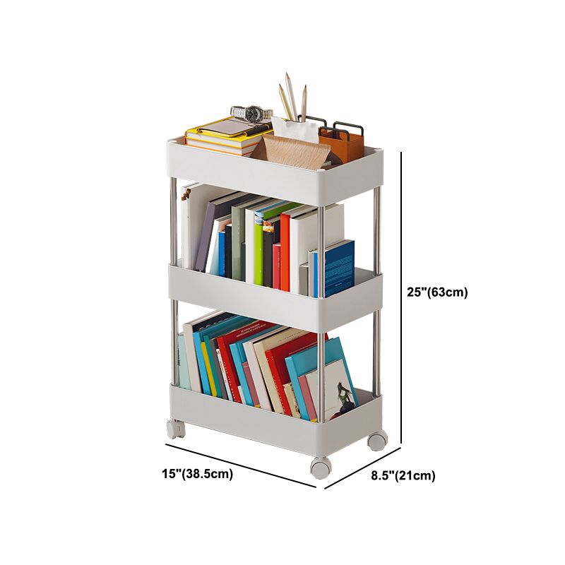 Modernes plastisches Bücherregal White Etagere vertikal offenes Regal Bücherregal