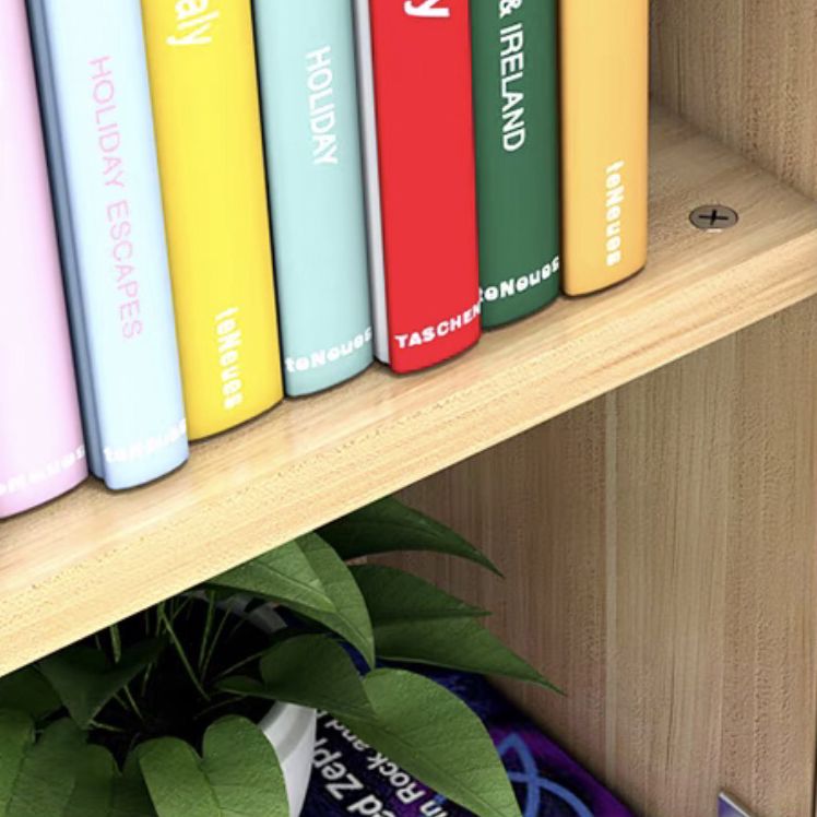 Closed Back Standard Storage Bookcase Nordic Wooden Bookshelf