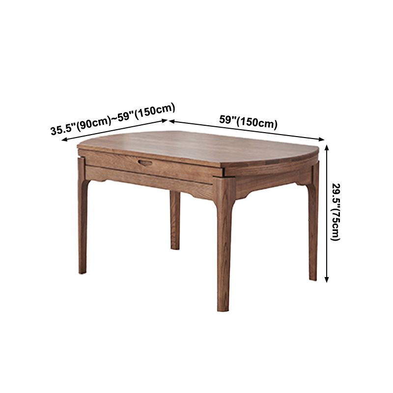 Modern Style Brown Dining Table Round Solid Wood Dining Table with 4 Legs for Living Room Clearhalo ' dining_table' 'Dining Tables & Seating' 'Dining Tables' 'furn' 'furn_dining_table' 'Furniture' 'furniture_dining_table' 'Kitchen & Dining Furniture' 'kitchen&dining_furn' 'kitchen' 'kitchen_dining_table' 1200x1200_e46a5f86-dd3d-4165-8672-8d5df3ee0a70