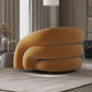 Velvet Barrel chaise 33,85 "Armoiries de large Chaise incluse pour le salon
