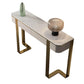 Tavolo da console a mezzaluna moderna Tabella di divano console in pietra in oro/grigio/nero