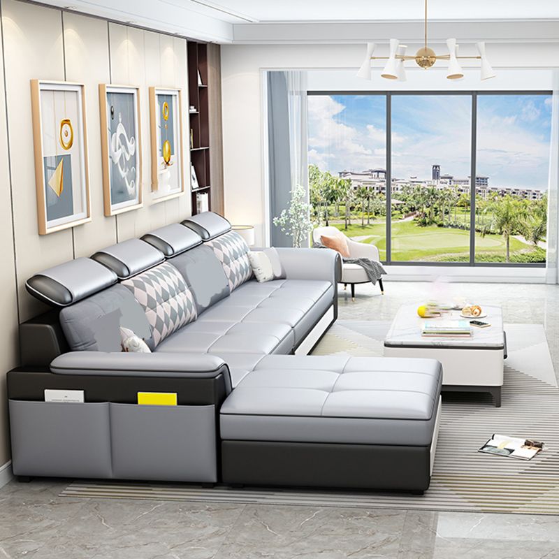 Canapés sectionnels scandinaves en faux cuir