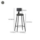 Modern Backrest Counter Stool Iron Cafe Bar Stool with Leather Cushion and Pedal Clearhalo 'Bar Furniture' 'Bar Stools' 'bar_stools' 'furn' 'furn_bar_stools' 'Furniture' 'furniture_bar_stools' 'Kitchen & Dining Furniture' 1200x1200_e46e0535-b04c-4b4a-a8bd-dc57ca40ac0f