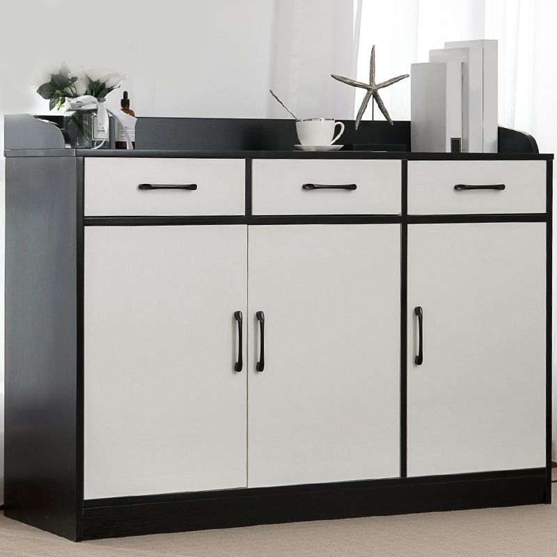 Modern Style Server Imitation Wood Sideboard with Door and Drawer for Dining Room Clearhalo 'buffet_sideboard' 'Buffets & Sideboards' 'furn' 'furn_buffet_sideboard' 'Furniture' 'Kitchen & Dining Furniture' 1200x1200_e46e6677-a0f3-4c64-a116-843f9ec0afbd