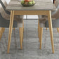 Mesa de comedor rectangular de 4 patas, mesa de piedra moderna para cocina