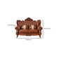 Classic Tufted Split-Back Seating Flared Arm Sofa with Pillows in Brown