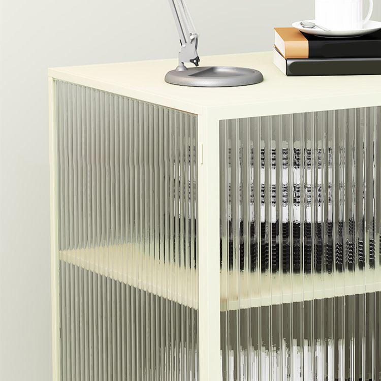 21.7 "H accenttafel nachtkastje glas en metalen nachtkastjes planken