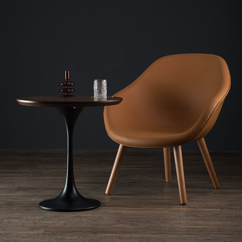 Pedestal Base Design Cocktail Table Round Coffee Table Made of Solid Wood Clearhalo 'Coffee & Accent Tables' 'End & Side Tables' 'end_side_table' 'end_side_tables' 'furn' 'furn_end_side_tables' 'Furniture' 'furniture_end_side_table' 'Living Room Furniture' 1200x1200_e46f8563-8072-4e61-b008-feb35d4cd41e