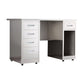 Scrivania in acciaio inossidabile a forma di rettangolare con gambe metalliche