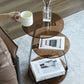 Modern Corner Table Round 3-Tier Side End Table with Storage