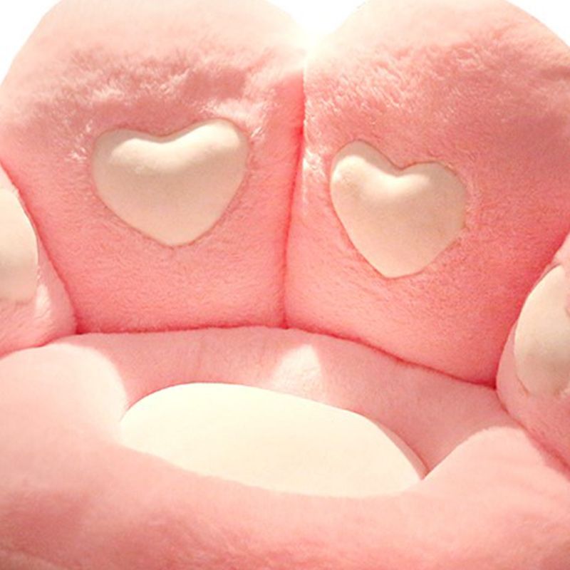 Contemporary Pouf Ottoman Velvet Upholstered Tear Resistant Cat Paw Shape Ottoman Clearhalo 'furn' 'furn_ottomans_poufs' 'Furniture' 'Living Room Furniture' 'Ottomans & Poufs' 'ottomans_poufs' 1200x1200_e47ab066-be5d-428b-ba56-4e7df3b2edf9