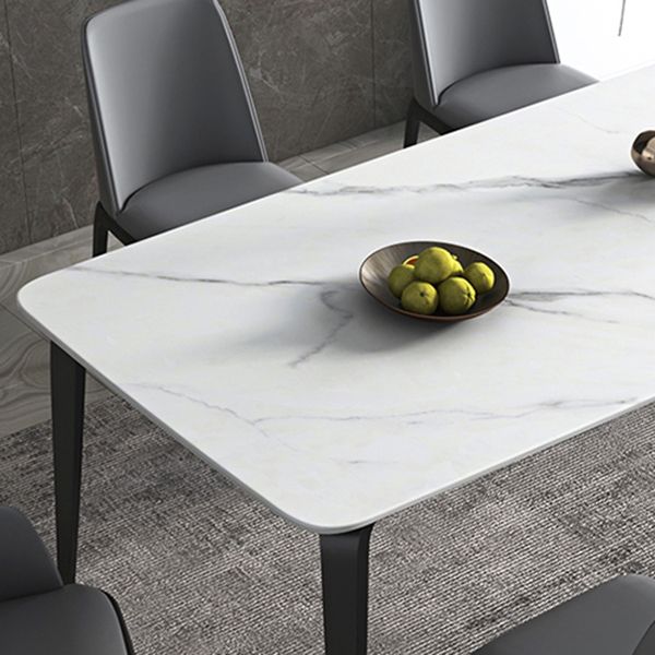 Sintered Stone Top Table for Restaurant Industrial Dining Table with 4 Legs Clearhalo ' dining_table' 'Dining Tables & Seating' 'Dining Tables' 'furn' 'furn_dining_table' 'Furniture' 'furniture_dining_table' 'Kitchen & Dining Furniture' 'kitchen&dining_furn' 'kitchen' 'kitchen_dining_table' 1200x1200_e47ade52-968e-4c86-bc0d-99dcde36a829