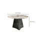 Round Slate Coffee Cocktail Table Pedestal Coffee or End Table with Storage Clearhalo 'Coffee & Accent Tables' 'Coffee Tables' 'coffee_tables' 'furn' 'furn_coffee_tables' 'Furniture' 'Living Room Furniture' 1200x1200_e47b4e96-5596-4909-bc74-0ba80202de77