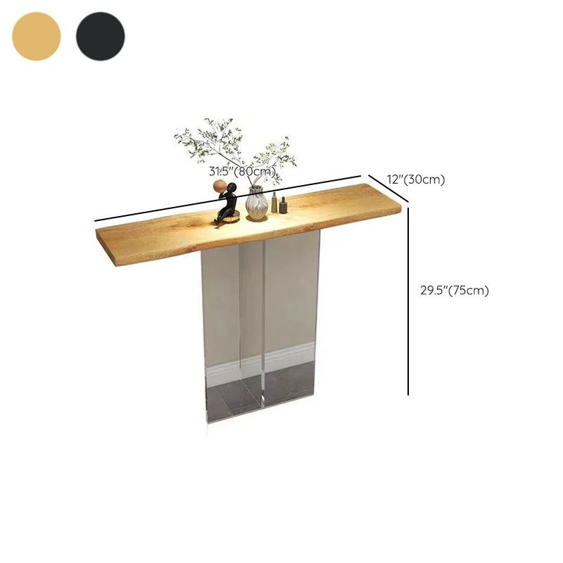 Table de la consola contemporánea de forma rectángulo Sofá de la consola de pino en natural/negro