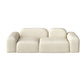 Scandinavian Sofa Fabric White Cushions Standard Square Arm Living Room Seating Clearhalo 'furn' 'furn_sofas' 'Furniture' 'Living Room Furniture' 'Sofa' 'sofas' 1200x1200_e47dfb5e-d9ad-4272-9430-c88b4702c278