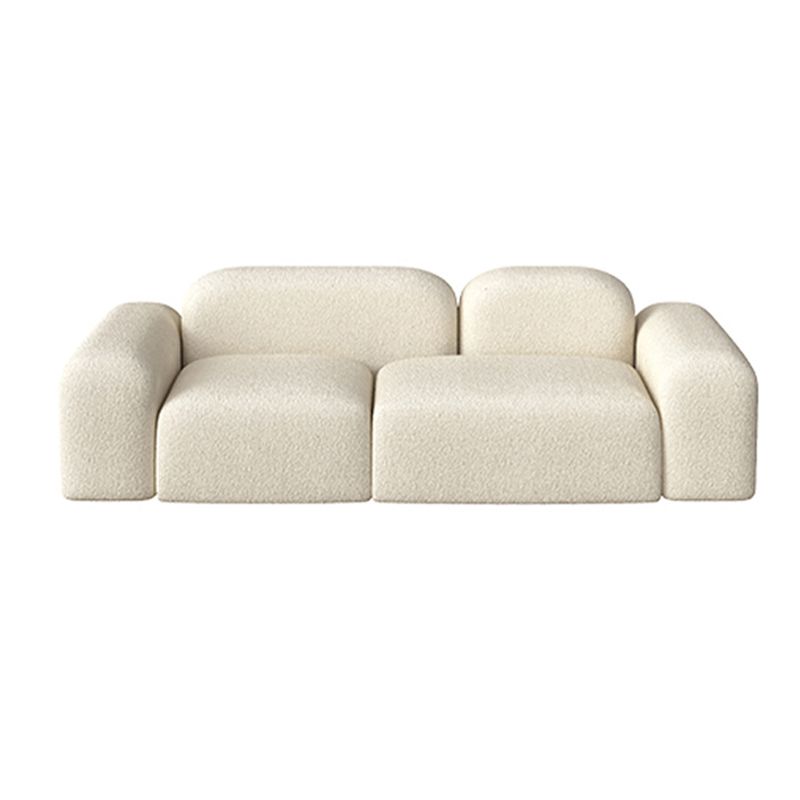 Scandinavian Sofa Fabric White Cushions Standard Square Arm Living Room Seating Clearhalo 'furn' 'furn_sofas' 'Furniture' 'Living Room Furniture' 'Sofa' 'sofas' 1200x1200_e47dfb5e-d9ad-4272-9430-c88b4702c278