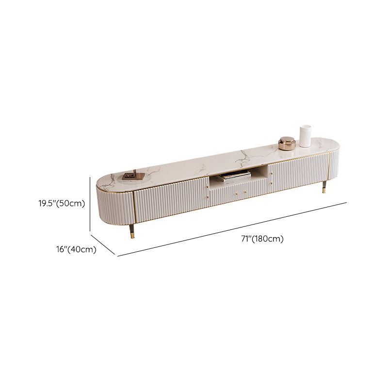Glam TV Stand Console Stone TV Media Console pour salon