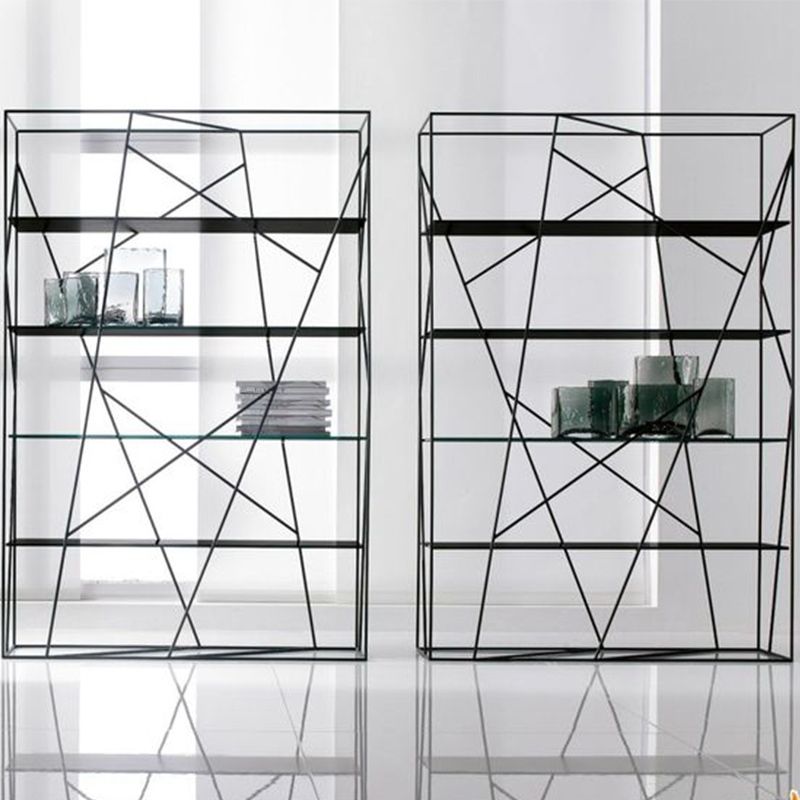 Metal Open Storage Bookshelf Industrial Rectangle Etagere Bookcase Clearhalo 'Bookcases' 'furn' 'furn_bookcases' 'Furniture' 'Office Furniture' 1200x1200_e47e0e22-bc3e-40a8-ac2a-c7dbd463a7aa