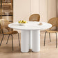 Round Standard Height Dining Table Modern White Wood Dining Site Table Clearhalo 'Dining Tables & Seating' 'Dining Tables' 'dining_table' 'furn' 'furn_dining_table' 'Furniture' 'furniture_dining_table' 'Kitchen & Dining Furniture' 'kitchen' 'kitchen_dining_table' 1200x1200_e47ff798-51cd-4c7c-aeac-eb4f45520d87