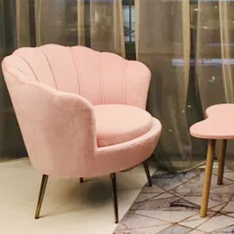 28.74" L x 28.74" W Velvet/Bonded Leather Barrel Accent Chair Sewn Pillow Back Chair Clearhalo 'Accent Chairs' 'accent_chairs' 'Chairs & Seating' 'furn' 'furn_accent_chairs' 'Furniture' 'furniture_accent_chairs' 'Living Room Furniture' 1200x1200_e4809c5d-23a6-4ed0-ba5b-01ac0a4f2fd6