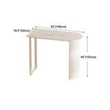 Industrial White Stone Pub Bar Table Indoor Steel Bar Dining Table with Double Pedestal Clearhalo 'Bar Furniture' 'Bar Tables' 'bar_tables' 'furn' 'furn_bar_tables' 'Furniture' 'furniture_bar_tables' 'Kitchen & Dining Furniture' 1200x1200_e480a3bc-38d1-4e7f-8131-bcee6fd2f85b