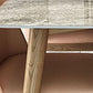 Stone Top Dining Table Mid-Century Modern Dining Table with 4 Wood Legs