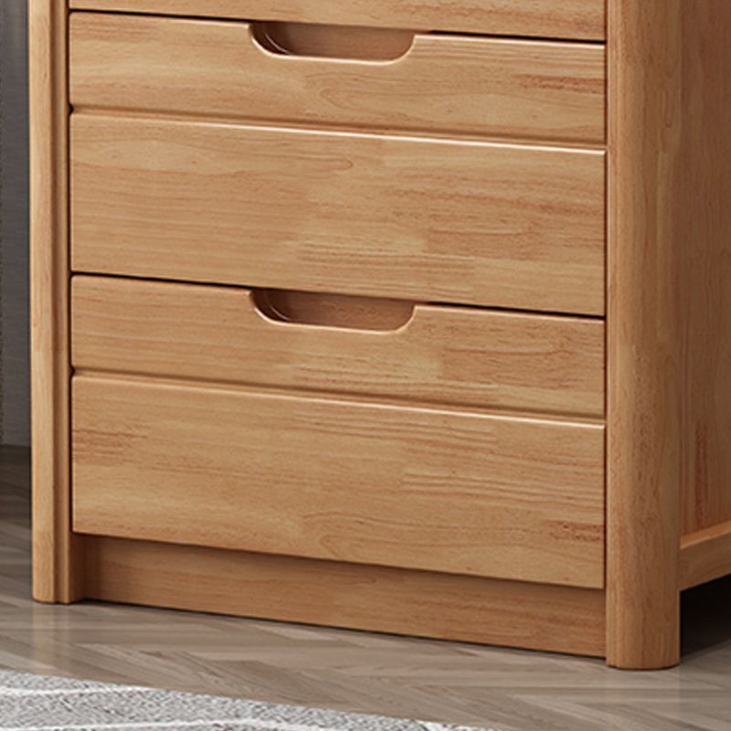 Walnut Modern y Contemporáneo Acento de acento Pecho cuadrado con cajón