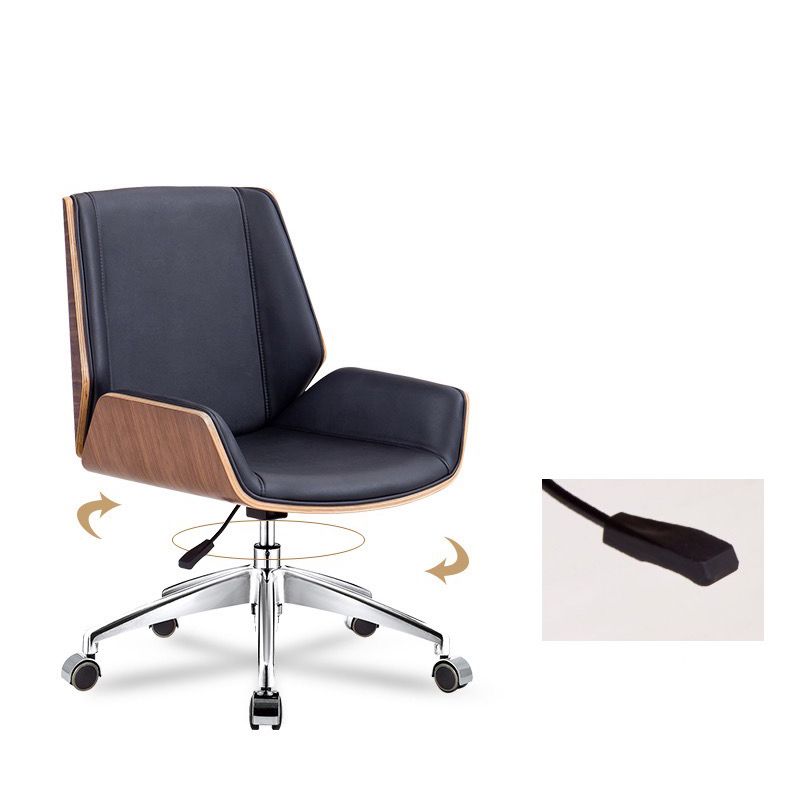 Slide Modern Desk Chair Adjustable Seat Height Office Chair with Wheels Clearhalo 'furn' 'furn_office_chair' 'Furniture' 'Office Chairs' 'Office Furniture' 'office_chair' 1200x1200_e482d86e-b530-4c7a-81fc-4feebb62745e