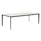 Rectangle Home Dining Table Sintered Stone Metal Frame Table with Four-leg Clearhalo ' dining_table' 'Dining Tables & Seating' 'Dining Tables' 'Furniture' 'furniture_dining_table' 'Kitchen & Dining Furniture' 'kitchen&dining_furn' 'kitchen' 'kitchen_dining_table' 1200x1200_e483794b-33be-418c-8ad2-cfc325adf71d