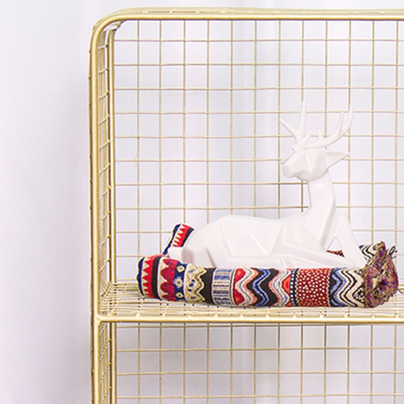 11" Wide Glam Shelf Bookcase Closed Back Gold Metal Bookcase Clearhalo 'Bookcases' 'furn' 'furn_bookcases' 'Furniture' 'Office Furniture' 1200x1200_e4845083-b1ac-4fdd-8271-1b0c508c6441