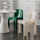 Modern Open Back Side Chair Plastic Indoor Armless Chair for Dining Room Bedroom