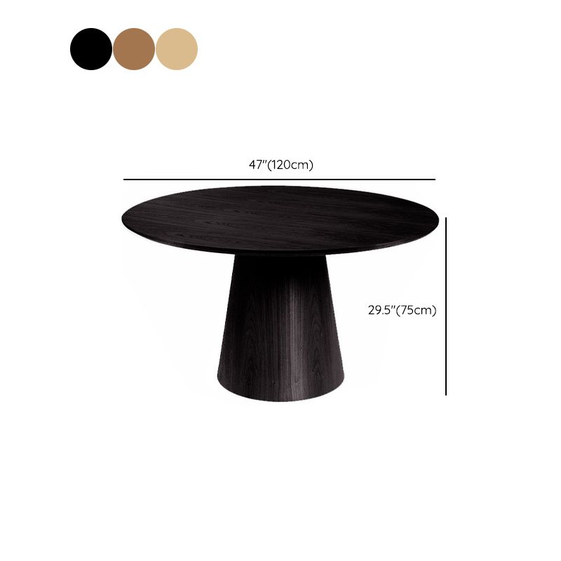 Vast hout geen pijnlijke moderne voetstuk ronde salontafel