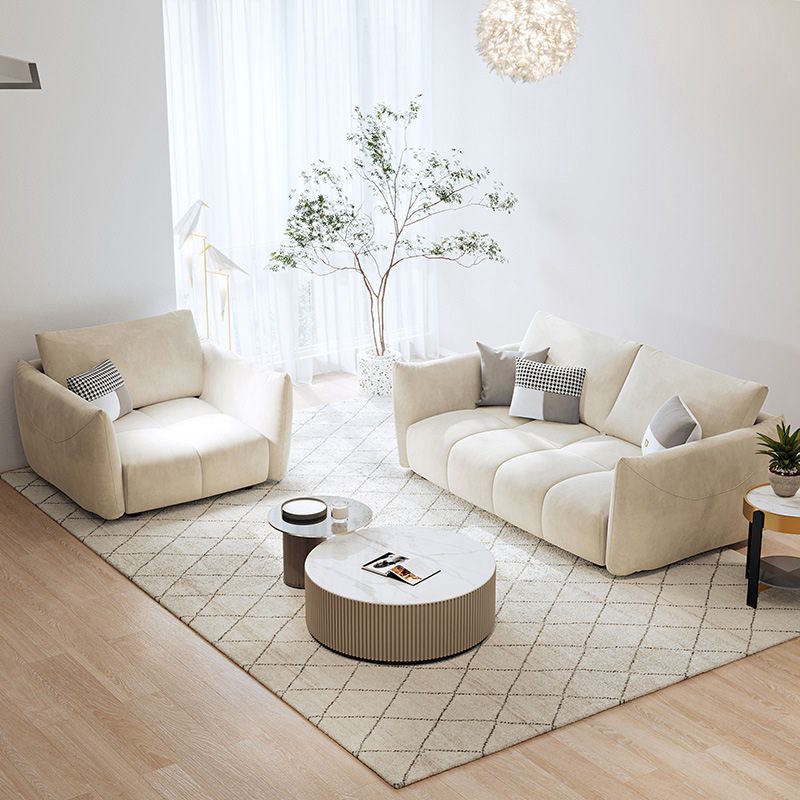 Velvet Living Room Square Arm Standard Cushions Contemporary Seating Clearhalo 'furn' 'furn_sofas' 'Furniture' 'furniture_sofas' 'kitchen' 'kitchen_sofas' 'Living Room Furniture' 'Sofa' 'sofas' 1200x1200_e4866119-af51-4bca-859a-d9a5ae4bd931