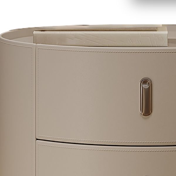 Contemporary Night Table Stone Accent Table Nightstand with 3 Drawers for Home Clearhalo 'Bedroom Furniture' 'furn' 'furn_night_stand' 'Furniture' 'night_stand' 'Nightstands' 1200x1200_e486f54e-d37b-4dc5-abff-08ed225f0049