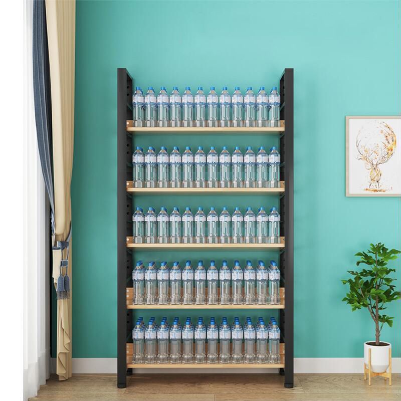 Metal and Wooden Shelf Bookcase Open Modern Brown Book Shelf for Office Clearhalo 'Bookcases' 'furn' 'furn_bookcases' 'Furniture' 'Office Furniture' 1200x1200_e486fa40-0e18-46e9-abcd-6f968de933d4