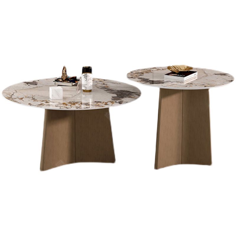 Round Stone Side Table with 1 Leg Metal Base Side End Snack Table Clearhalo 'Coffee & Accent Tables' 'End & Side Tables' 'end_side_tables' 'furn' 'furn_end_side_tables' 'Furniture' 'Living Room Furniture' 1200x1200_e48785b4-ddc8-4fab-9d1b-f8a5c508134a