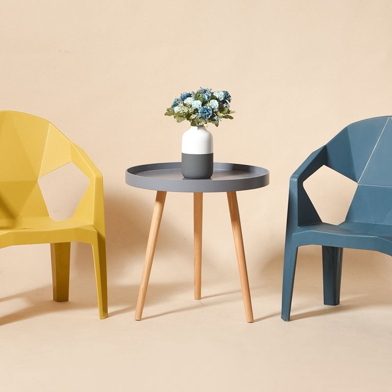 Contemporary Style Stacking Dining Chair Slat Back Plastic Dining Arm Chairs Clearhalo ' kitchen&dining_furn' 'Dining Chairs' 'Dining Tables & Seating' 'dining_chair' 'furn' 'furn_dining_chair' 'Furniture' 'furniture_dining_chair' 'Kitchen & Dining Furniture' 'kitchen' 1200x1200_e487d9bd-dd43-423b-af27-faf96a4be385