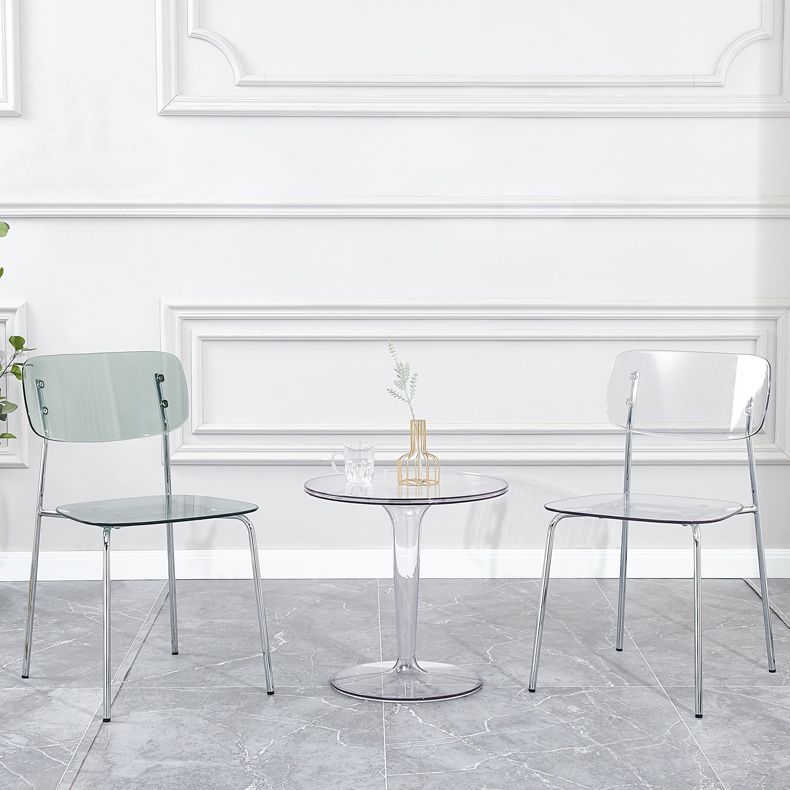 Industrial Style Plastic Dining Armless Chairs Open Back Dining Side Chair for Home Clearhalo ' kitchen&dining_furn' 'Dining Chairs' 'Dining Tables & Seating' 'dining_chair' 'furn' 'furn_dining_chair' 'Furniture' 'furniture_dining_chair' 'Kitchen & Dining Furniture' 'kitchen' 1200x1200_e4885512-d9b6-45d8-b220-be0e79d20301